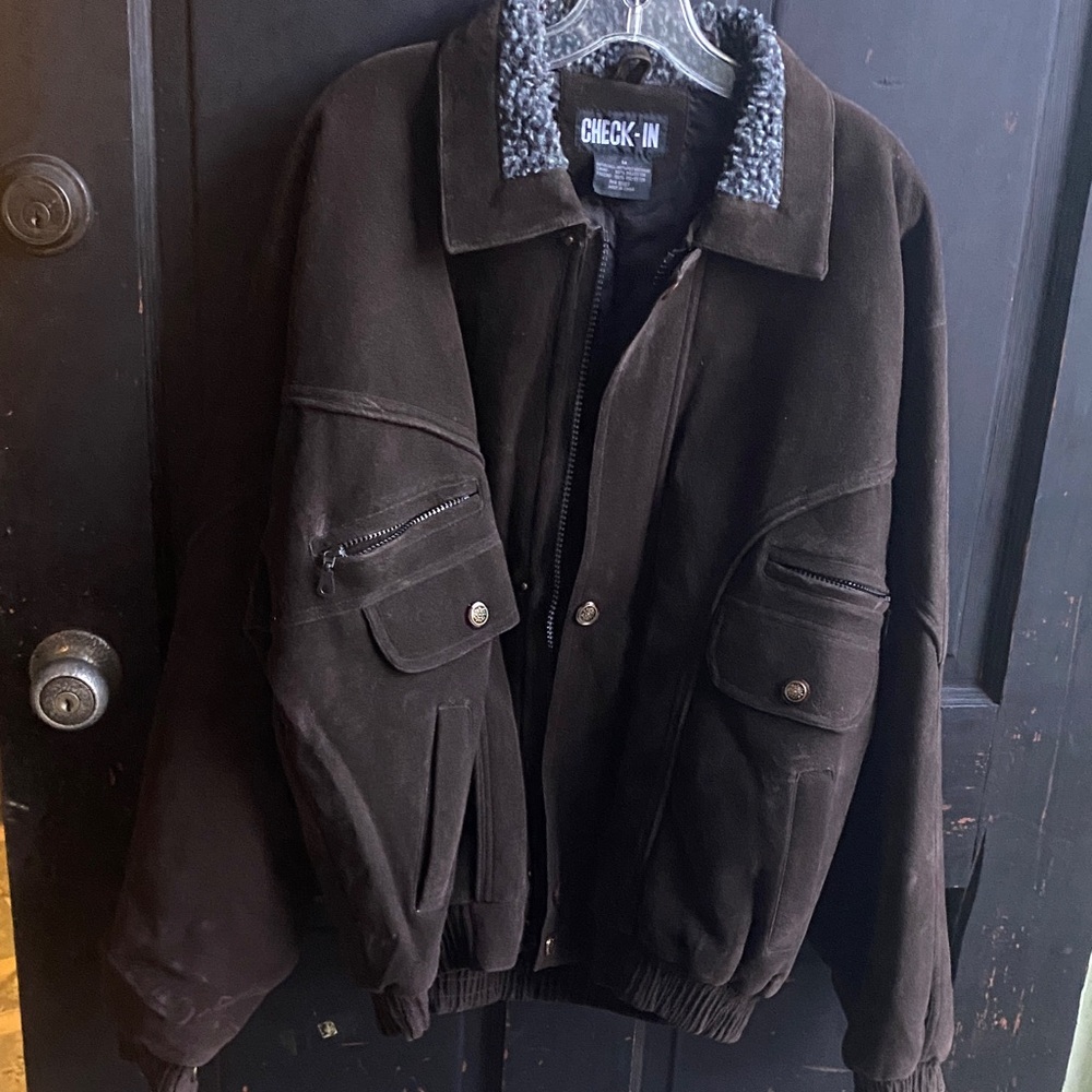 Vintage  .Men's Brown Bomber Jacket